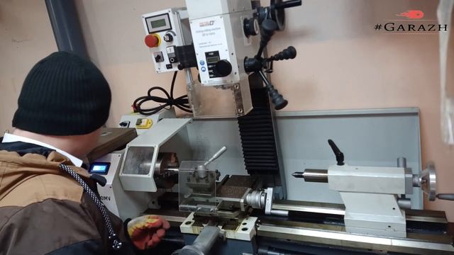 Замена задней бабки на новом токарном станке смотреть онлайн