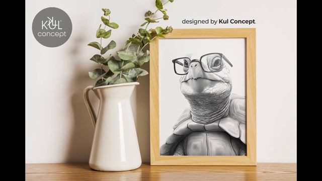 Tortoise with Glasses, Printable Poster, Digital Art, Downloadable Print, Digital Download смотреть онлайн