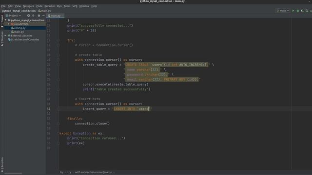 Как подключиться к MySQL на Python | MySQL создание таблицы, добавление, удаление, вывод данных смотреть онлайн