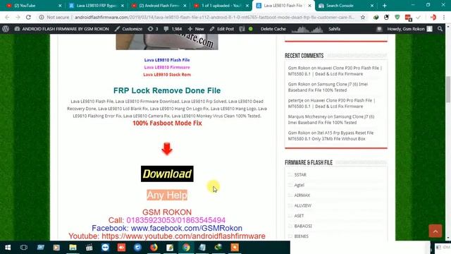 Lava LE9810 Flash File S112 Android 8.1.0 MT6765 Fastboot Mode & Dead FRP Fix смотреть онлайн