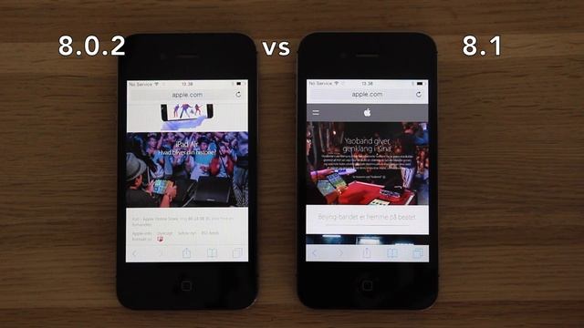 iPhone 4S iOS 8.0.2 vs 8.1 (see annotations in video) смотреть онлайн