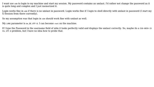 Unix & Linux: login with xdm and umlaut in password смотреть онлайн