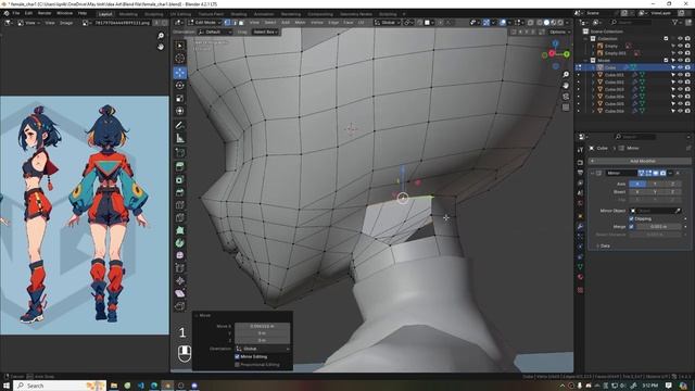 Blender 3D Quick Modeling Character For Game - Girl#01 - NhijQuang смотреть онлайн