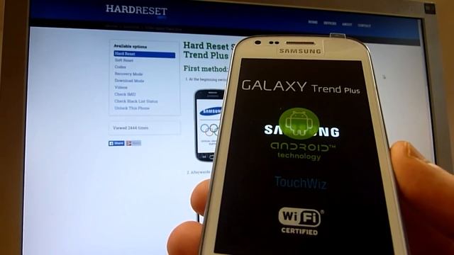 Hard Reset SAMSUNG S7580 Galaxy Trend Plus - Full Reset Tutorial