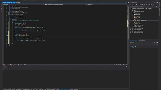 Создание REST API сервера в Visual Studio 2019 смотреть онлайн