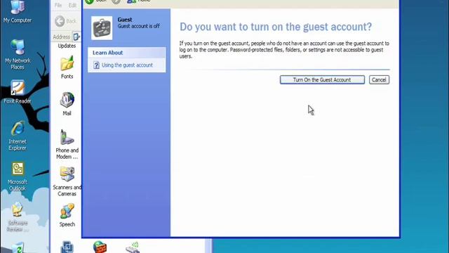 Create a guest account in Windows XP смотреть онлайн