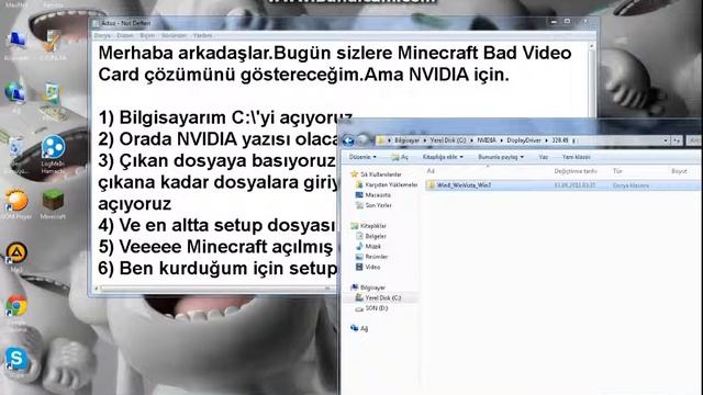 Minecraft Bad Video Card Drivers Çözümu (NVIDIA) смотреть онлайн