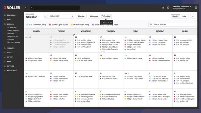 The calendar view | ROLLER Academy смотреть онлайн