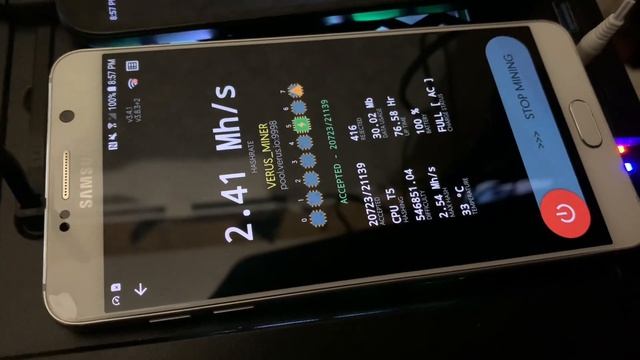 Mobile Phone Mining Setup: Verus Mining / Aaminer Yescript