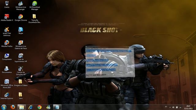 Tema Windows 7 Blackshot Online смотреть онлайн