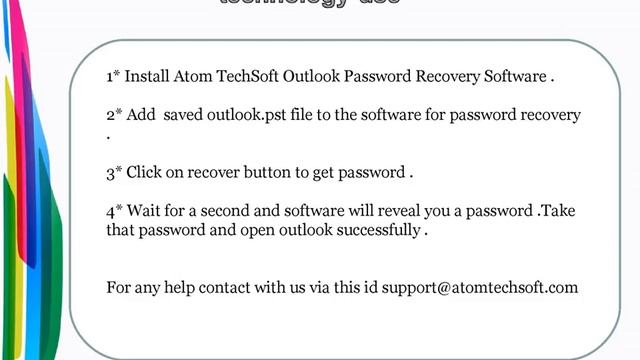 Atom TechSoft Outlook Password Recovery Software