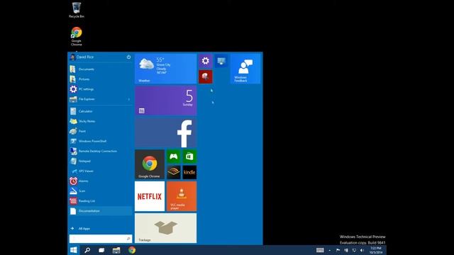 Windows 10 Technical Preview: New Start Menu Feature смотреть онлайн