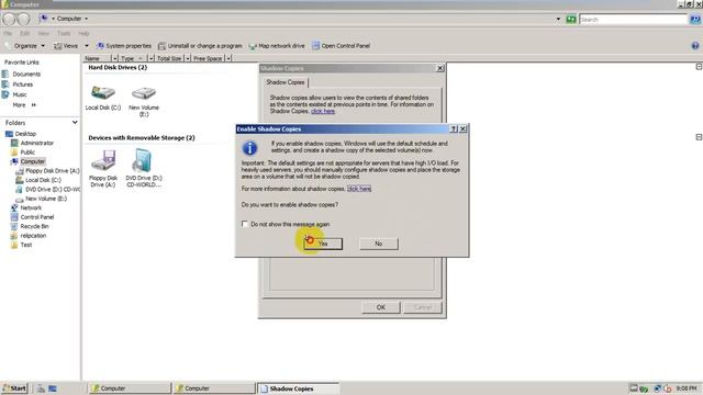 Shadow Copies in window sever 2008 смотреть онлайн