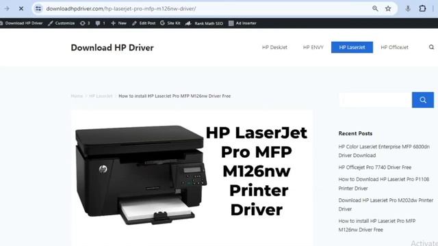 HP LaserJet Pro MFP M126nw Printer Driver #windows #hp смотреть онлайн