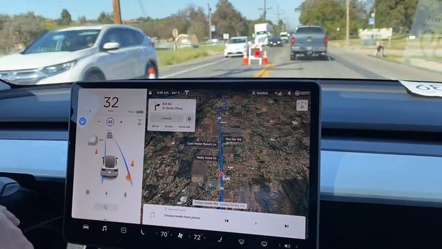 USA California TESLA MODEL Y autopilot Автопилот рулит смотреть онлайн