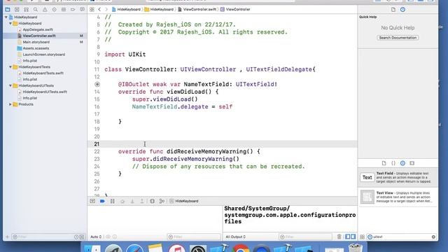 How To Hide The Keyboard in iOS - Xcode 9.1 (Swift 4) смотреть онлайн