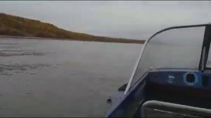 Казанка 5м3 . Условия хода, мотор поднят на 12см