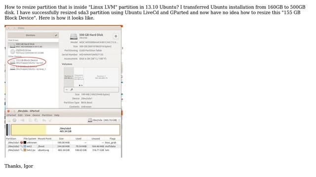 Ubuntu: How to resize partition that is inside "Linux LVM" partition? смотреть онлайн