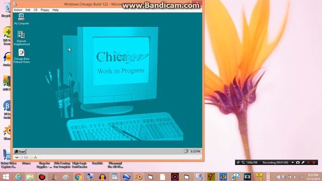 Microsoft Chicago (Windows 95 Beta 1) Build 122 on Microsoft Virtual PC 2007 смотреть онлайн