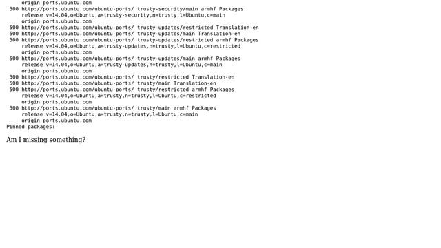 Can't find Armhf package in apt-get, can find in ubuntu site смотреть онлайн