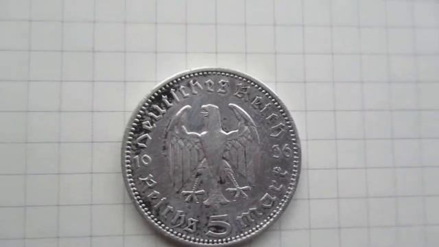 5 марок 1936 года. "А" Берлинский монетный двор. смотреть онлайн