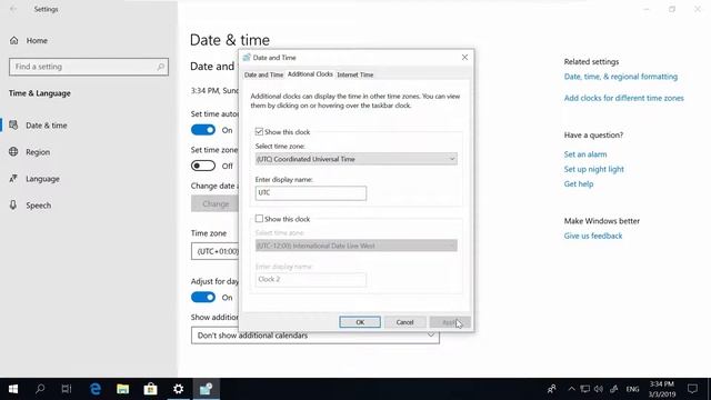 How to add additional clocks in Windows 10 смотреть онлайн