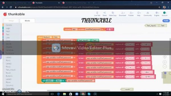 how to make password generator app in  thunkable