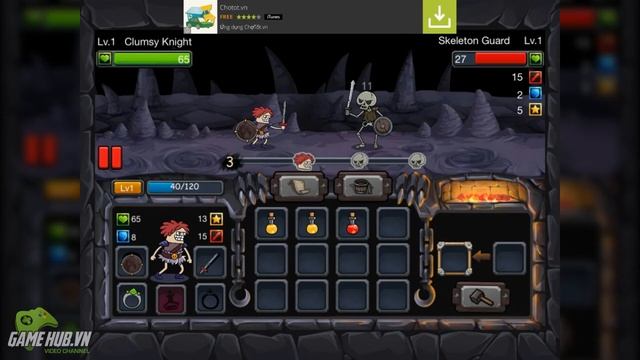 Clumsy Knight vs Skeletons - Trợ lực hiệp sĩ, diệt cốt tinh - iOS смотреть онлайн