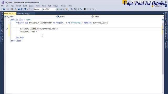 Visual Basic.Net Absolute Beginners Tutorial Adding Data To a ListBox смотреть онлайн
