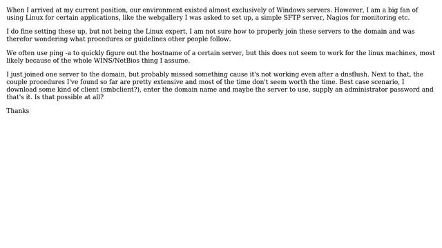 Linux servers in a (primarily) Windows (AD) environment смотреть онлайн