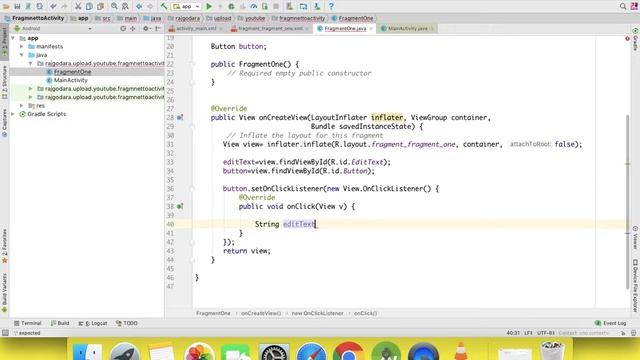 Fragment to Activity Communication : Android Tutorial #45 in Hindi смотреть онлайн