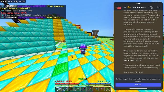 craftersmc skyline update has been delayed | craftersmc skyblock new update смотреть онлайн