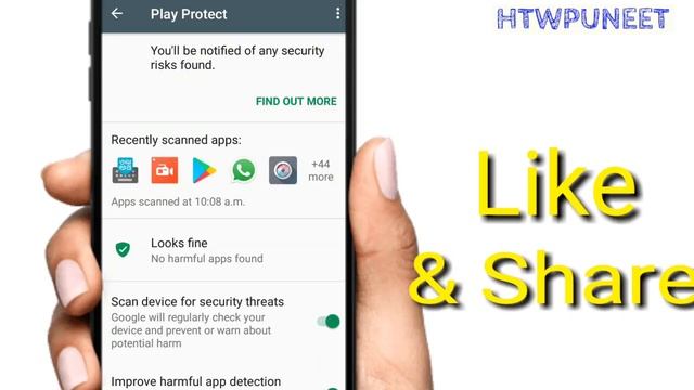 Google Play Protect|How To Clean Virus From Android| Best Antivirus For Android In Hindi