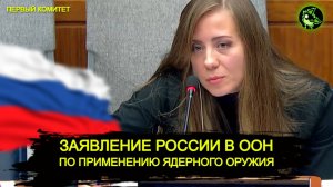 Заявление России в ООН о применении ЯО | Заседание ПЕРВОГО комитета ООН по ЯДЕРНОМУ ОРУЖИЮ | 3/3