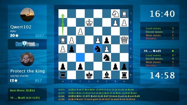 Chess Game Analysis: Qwert102 - Protect the king : 0-1 (By ChessFriends.com) смотреть онлайн