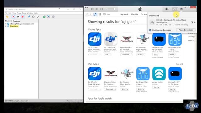 DJI GO 4 Rollback via iTunes using Charles Proxy смотреть онлайн