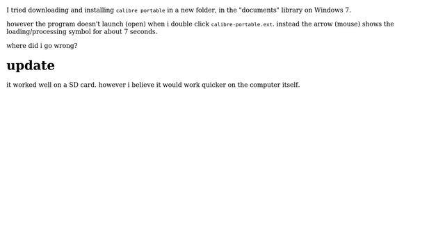 How can i install and launch calibre portable on Windows 7? смотреть онлайн