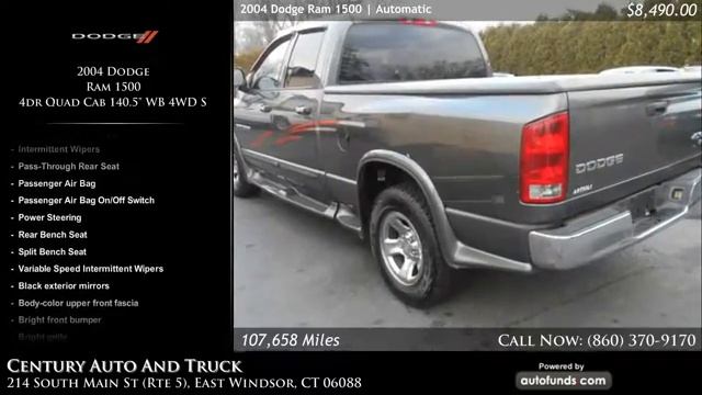 Used 2004 Dodge Ram 1500 | Century Auto And Truck (DW + Feeds), East Windsor, CT - SOLD смотреть онлайн