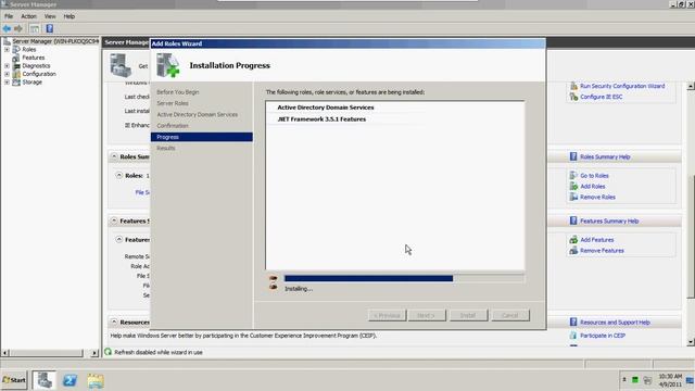 Windows Server 2008 R2 Active Directory Domain Services - Installation смотреть онлайн