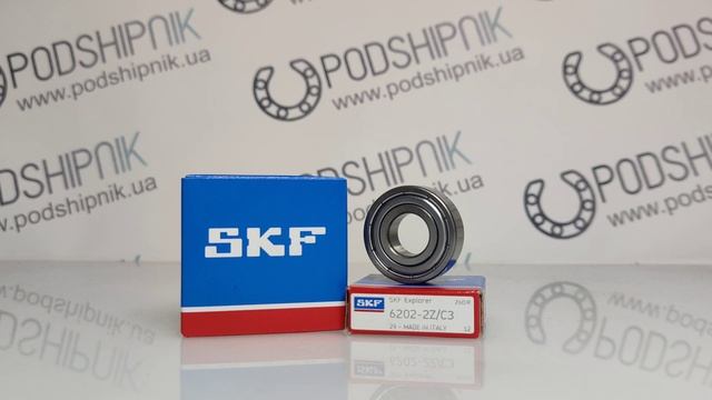 Підшипник електродвигуна 6202 2Z C3 SKF, розміри 15 35 11 смотреть онлайн