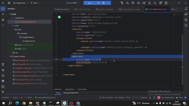 Android: How To Hide And Saving The API KEY In Local.properties