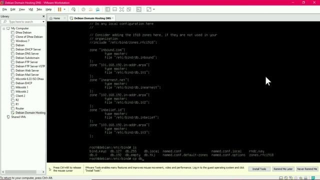 KONFIGURASI SHARE HOSTING MULTI DOMAIN DNS DEBIAN 10 DENGAN VMWARE смотреть онлайн