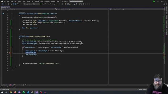 Scale Matrix Independent Resolution Rendering In MonoGame #monogame #gamedev