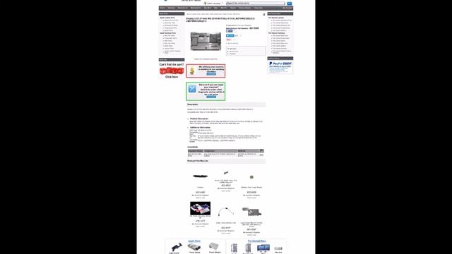 661 5568 Display LCD 27 inch Mid 2010 MC510LL A1312 LM270WQ1SDC2 LM270WQ1SDC1 смотреть онлайн