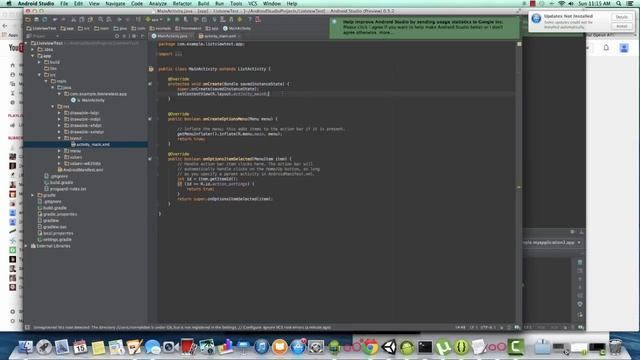 Android Studio Simple Listview Development tutorial. смотреть онлайн