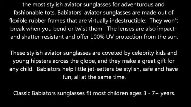 Babiators Originals Kids Sunglasses , Galactic Grey Camo, Junior 0 3 yrs смотреть онлайн