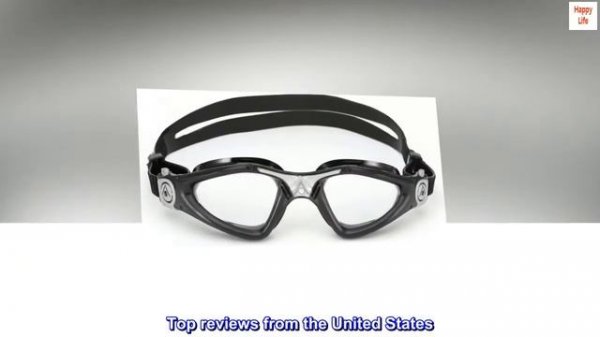 Aqua Sphere Kayenne Swim Goggles with Clear Lens, Black/Silver Frame