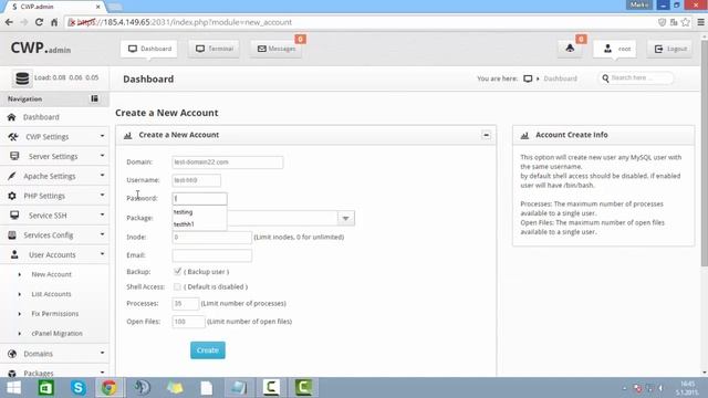 CentOS Web Panel - Create new user account смотреть онлайн