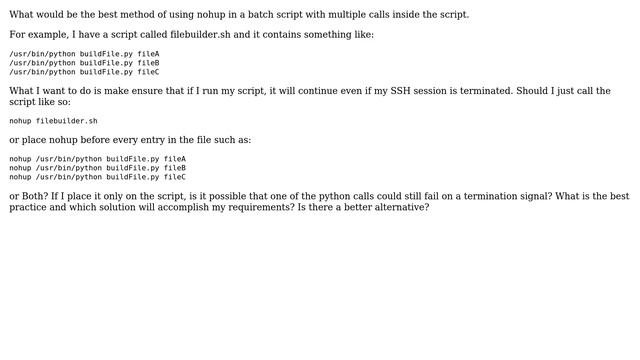 Correct Method of Utilizing nohup in Batch Process смотреть онлайн