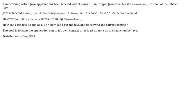 Unix & Linux: How to run Java application in confined SELinux domain? смотреть онлайн